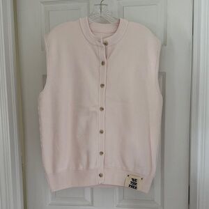 We The Free Blush Pink Sleeveless Cardigan